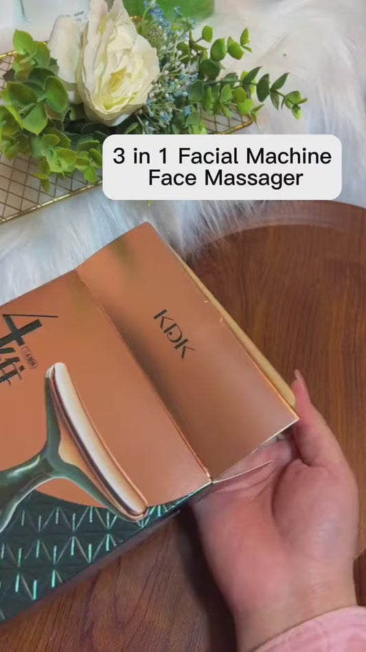 3 in 1 Anti-Wrinkles Face Neck Eyes lifting  Massager - Vibrating Skin Tightening Tool